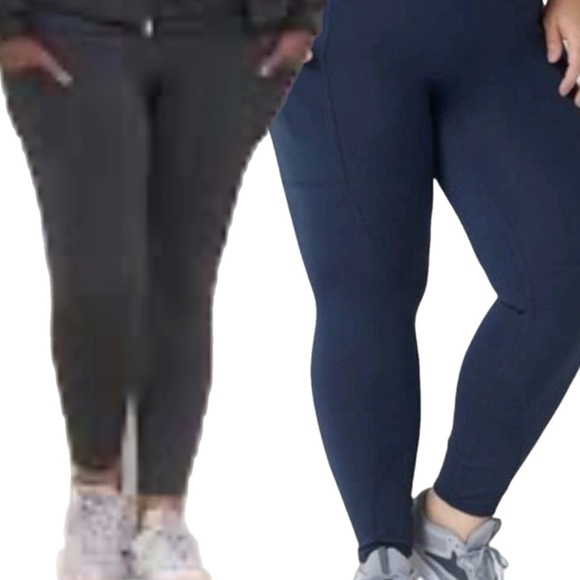 Zuda Plus Iron Gray Leggings: Wide Waistband, Full-Length, Pockets. Sz 3X - Picture 5 of 17